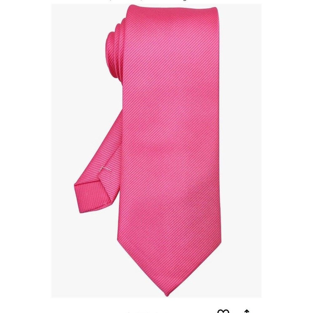 Rose Pink Men’s Solid Tie Formal Neck Tie Homecoming Prom Wedding